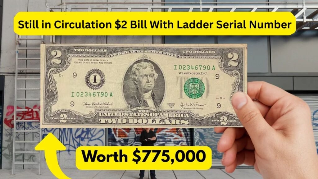 Still in Circulation $2 Bill With Ladder Serial Number
